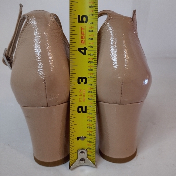 AGL Women's Nude Ankle Strap Heels with Cylindrical Heel Size (8.5) - Picture 5 of 15